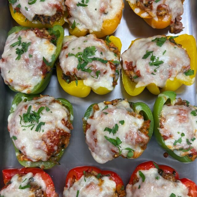 Stuffed peppers are on for Friday.

They’ll be ready around noon at Harvest on Main. Good for a quick lunch, or something to bring home for dinner. See you tomorrow!

#sharpsburg #localmarket #localgrocerystore #pghfood #pghfoodie